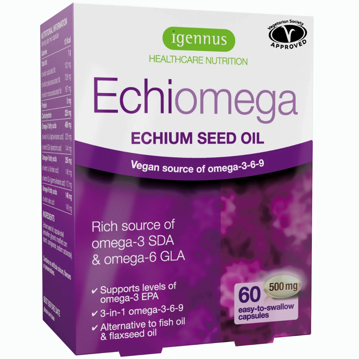 Echiomega Echium Seed Oil 500mg