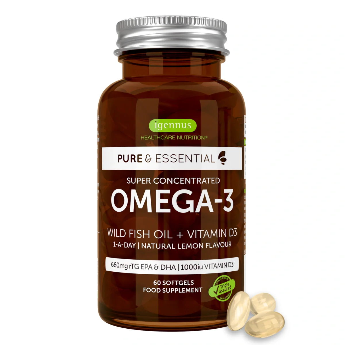 Super Concentrated Omega-3 Wild Fish Oil & Vitamin D