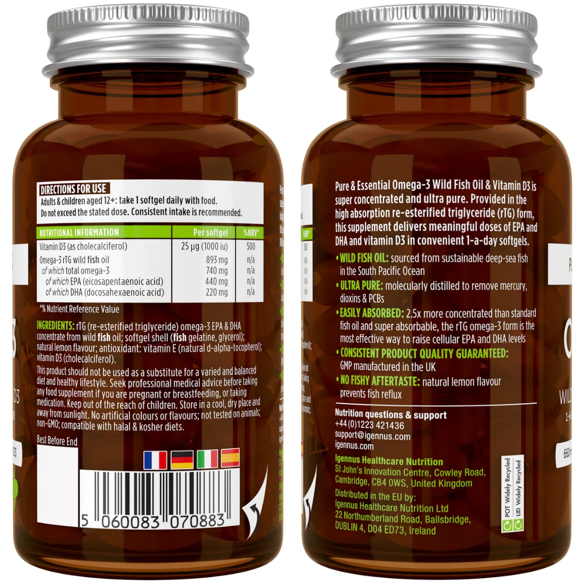 Super Concentrated Omega-3 Wild Fish Oil & Vitamin D - Image 4